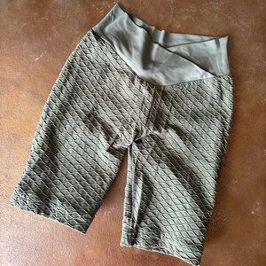 Green Scrunch Biker Shorts